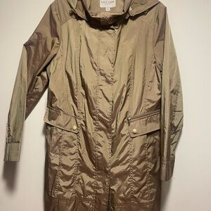 Cole Haan Women's Rain Coat , color Champagne, Size L/G